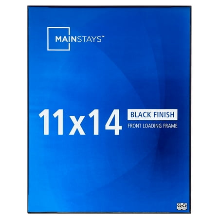 Mainstays 11x14 Black Picture Frame Front Loading for Wall or Tabletop