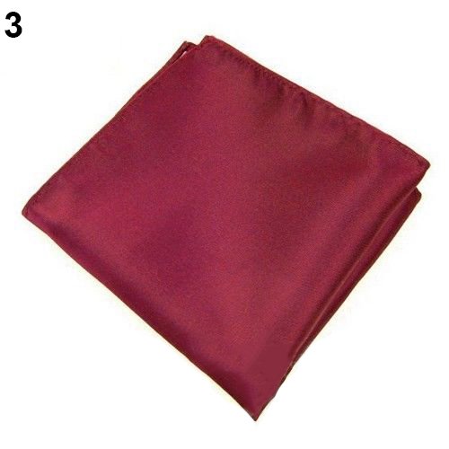 Trayknick Men's Pocket Hanky Towel Plain Solid Color Wedding Party Square Handkerchief