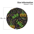 thumbnail image 2 of Honeii Carnival Mardi Gras3 print Leather Coaster Set of 4, ideal for safeguarding your furniture from drinks spills and effortless cleanup-Round Shape, 2 of 6