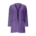 thumbnail image 5 of SonxaHe Big Girl' Cardigan Jackets Long Sleeve Comfy Outerwear Soft Lightweight Jackets with Pocket Purple,Sized 9-10, 5 of 6