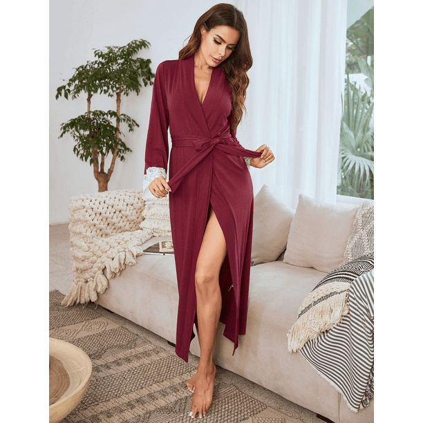 Cotton robes top with lace