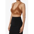 thumbnail image 3 of TheMogan Women's PLUS Padded Lace Racerbacl Bralette Layering Bra Crop Tank Top, 3 of 7