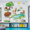 thumbnail image 4 of Conjunto de pegatinas de pared ZHCH animales plantas sol nubes decoración de pared, 4 of 5
