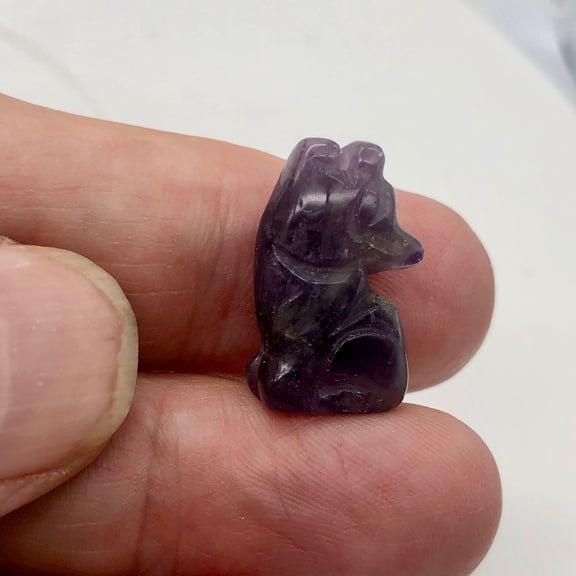 @@STOLEN1@Amethyst Wolf/Coyote Animal Figurine | 21x11x8mm | Purple | 1 Figurine
