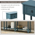 thumbnail image 6 of uhomepro 58" Upgrade Console Table Buffet Cabinet Sideboard Sofa Table with 2 Storage Drawers, Bottom Shelf, Sideboard Buffet Storage Cabinet Console Tables for Entryway, Antique Blue, Q15490, 6 of 12