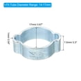 thumbnail image 2 of Uxcell 50 Pack 14-17mm Double Ear Hose Clamp, Galvanized Steel O Clip Crimp, Silver, 2 of 7