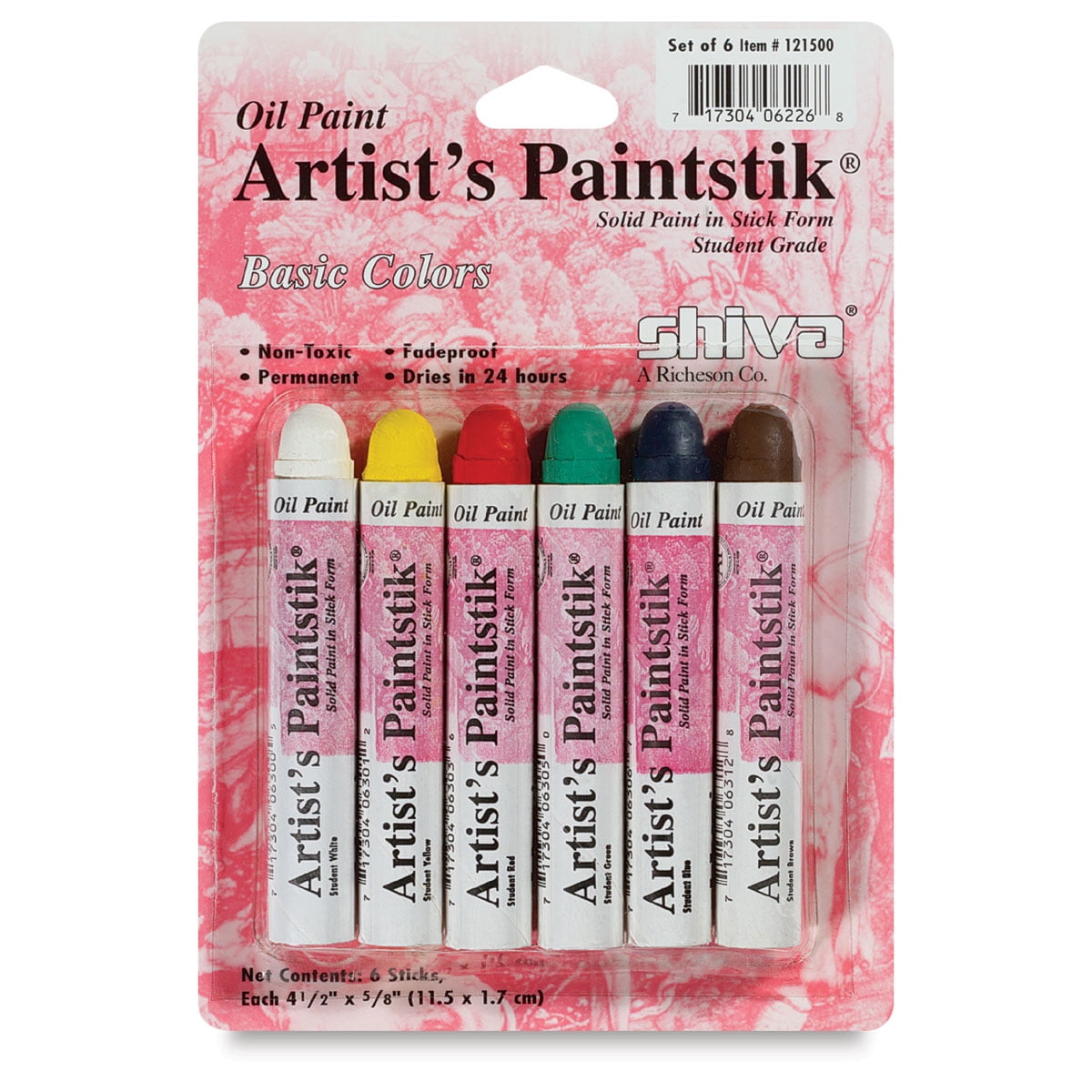 Richeson Shiva Student OilStiks - Assorted Colors, Set of 6