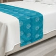 thumbnail image 2 of Blue Bed Runner, Aqua Theme Drops in Hexagons Wave Pattern Geometrical Design Abstract Art, Decorative Accent Bedding Scarf for Hotels Homes and Guestrooms, King, Blue Seafoam, by Ambesonne, 2 of 2