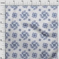 thumbnail image 3 of oneOone Rayon Royal Blue Fabric Florals Craft Projects Decor Fabric Printed By The Yard 56 Inch Wide, 3 of 6