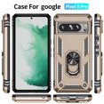 thumbnail image 7 of Decase Rugged Case for Google Pixel 8 Pro with Ring Kickstand Magnetic Car Mount,Soft TPU & Hard PC Anti-scratch Heavy Duty Cover With Screen Protector,Full Body Case for Google Pixel 8 Pro - Gold, 7 of 7