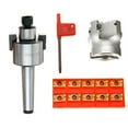 thumbnail image 3 of Mt2 400R 50Mm Face End Mill Cutter + Apmt1604 Carbide Inserts 10Pcs W/Wrench Kit, 3 of 9