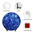 thumbnail image 4 of Balery Blurred Star Snow Christmas Print Bone China Decorative Plate Ceramic Dinner Plates Art Crafts with Display Stand-10in, 4 of 6