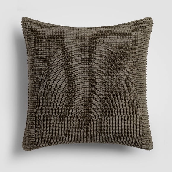 Crane Home Tranquil Moss Pillow, Sage Green Textured Decorative Throw Pillow with Insert, Handwoven Cotton, Oeko-TEX Certified, Luxury Accent Pillow for Sofa Couch or Bedroom