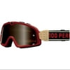 100% Barstow Classic MX Offroad Goggles Red/Black/Tan/Bronze Lens