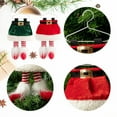 thumbnail image 5 of Festive Christmas Santa Suit Decorative Hanging Ornament with Plush Legs and Faux Fur Trim for Holiday Home Decor, 5 of 5