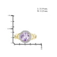 thumbnail image 3 of JewelersClub Pink Amethyst Ring Birthstone Jewelry – 1.75 Carat Pink Amethyst 14K Gold Plated Silver Ring Jewelry with White Diamond Accent – Gemstone Rings with Hypoallergenic 14K Gold Plated Silver, 3 of 4