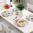 thumbnail image 6 of Ryvnso Christmas Snowflake Tree House Round Plate Mats Dining Table Placemat Set of 4 for Holiday Decoration, 6 of 7