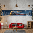 thumbnail image 4 of Festive Train Santa Banner Reindeer Decoration Moonlit Scene Holiday Celebration for Christmas Party Winter Wonderland Home Decoration, 4 of 7