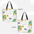 thumbnail image 2 of Disketp Dinosaur on Excavator Bolsa Tote de Lona para Mujer, Bolso de Hombro y Cruzado con Cierre de Cremallera, 2 of 7
