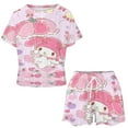 thumbnail image 3 of Kuromi And My Melody Women Pajamas Set Loungewear Sleepwear 2 Piece PJ Sets, 3 of 8