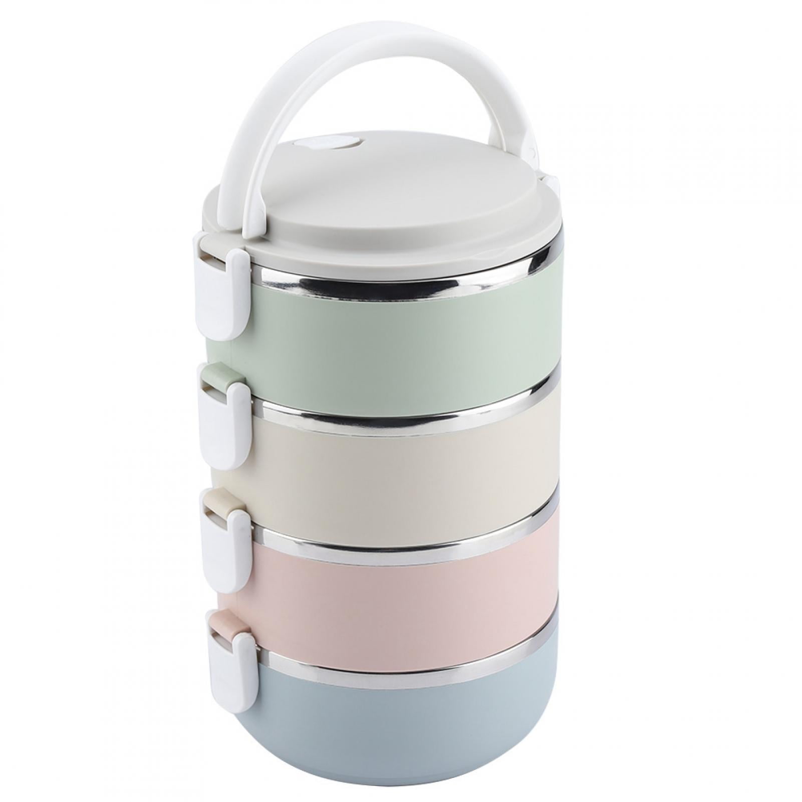 Portable Stainless Steel Lunch Box Container Bento Box Food