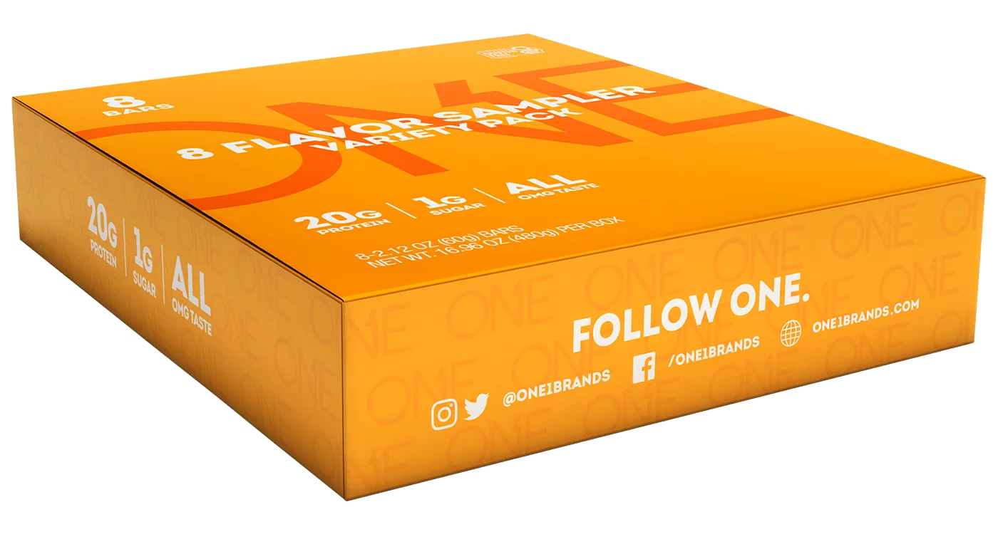 One Protein Bars, Variety Pack Sampler, Gluten Free 20g Protein and Only 1g Sugar, 2.12 oz Bars (10 Pack)