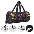 thumbnail image 4 of Rocae Colorful Mexican Print Round Travel Duffel Bag and Fitness Bag, Women's Waterproof Weekend Tote, Men's Travel and Fitness Essentials, 4 of 8