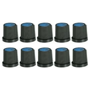 10 Pcs 6mm Shaft Hole Knob for Speaker Effect Pedal Amplifier Potentiometer Knob Black Blue