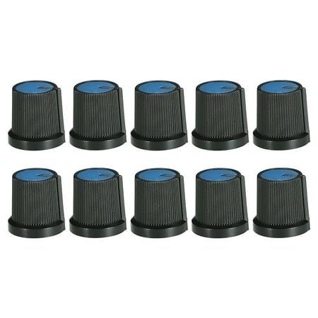 10 Pcs 6mm Shaft Hole Knob for Speaker Effect Pedal Amplifier Potentiometer Knob Black Blue