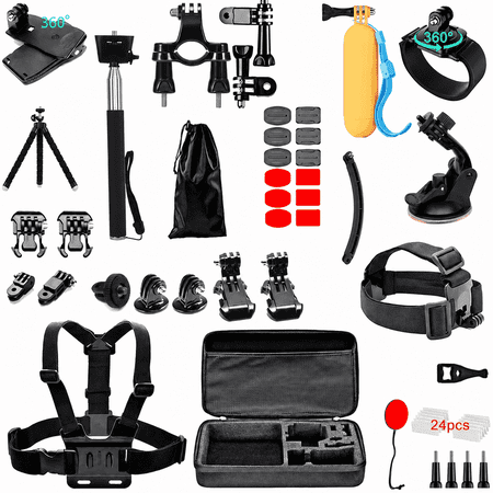 60-in-1 GoPro Mounting Kit, Compatible with Hero 13-1, Insta360, DJI Osmo, Includes Camera Mounts & Attachments