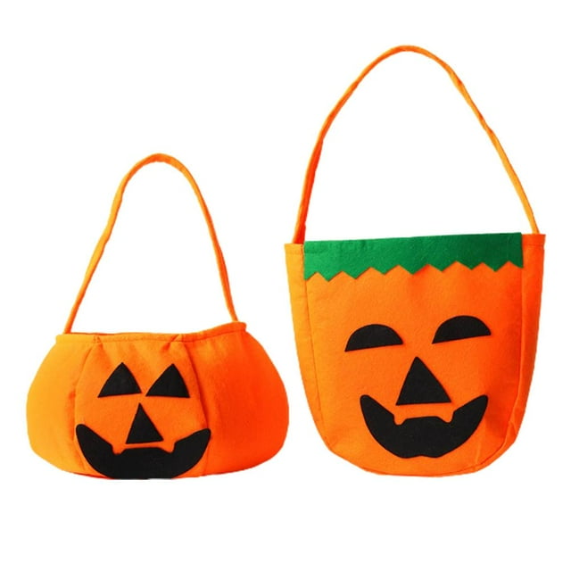 Bolsos de Calabaza de Halloween ANGGREK Diseño Único Naranja Verde Tamaño Perfecto Material Duradero