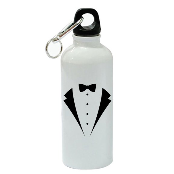 Tuxedo White Aluminum Sports 20 oz Water Bottle