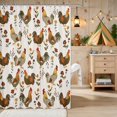 thumbnail image 2 of Erosebridal Rooster Shower Curtain 72Wx78L for Girls, Wildflower Garden Waterproof Bath Curtain, 2 of 5