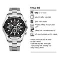 thumbnail image 3 of De pulsera Relojes de pulsera de cuarzo de lujo para hombre, reloj informal de negocios, reloj luminoso de moda, reloj resistente al agua de acero inoxidable, 3 of 8