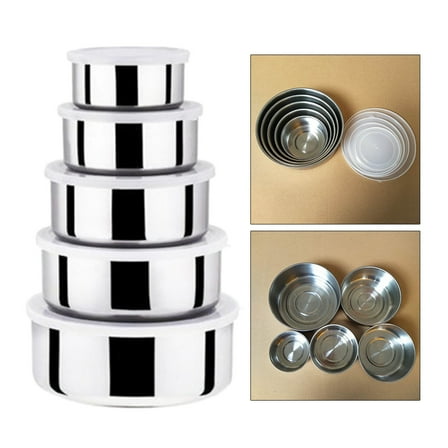 KALLORY 5Pack Stackable Snack Containers For Commuters