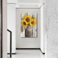 thumbnail image 5 of Lienzo decorativo para pared, diseño moderno de girasoles amarillos, para baño, oficina, 30,5 x 20,3 cm, 5 of 5