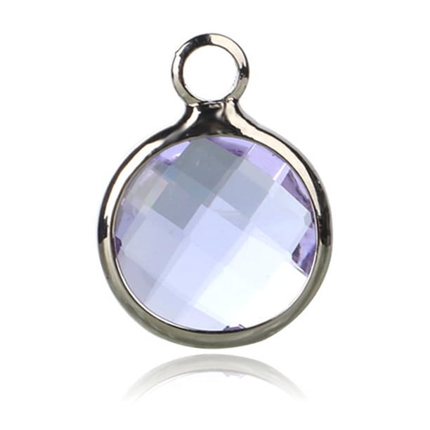 Colgante de cristal de colores con piedra de nacimiento de cumpleaños de diciembre, accesorios de joyería, collar, pulsera, pendientes