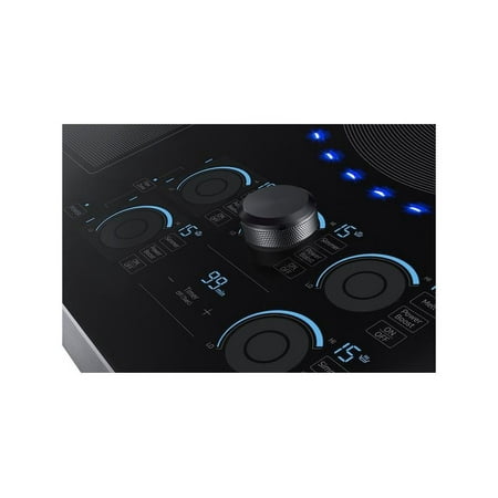 Samsung - 36" Induction Cooktop with WiFi and Virtual Flame - Stainless Steel
