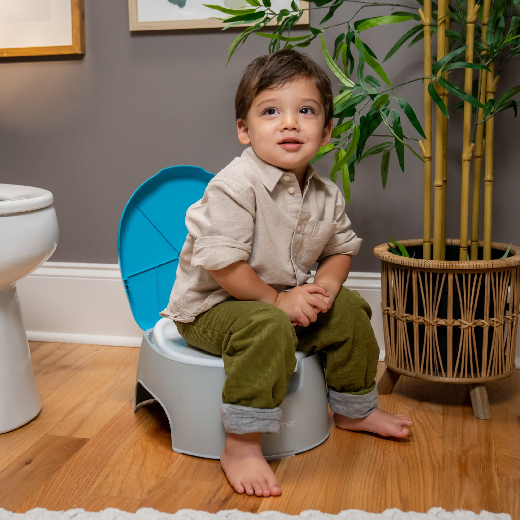 Summer 3-in-1 Train with Me Potty Training Toilet, Seat Topper and Stepstool, Travel Potty Seat for Toddler