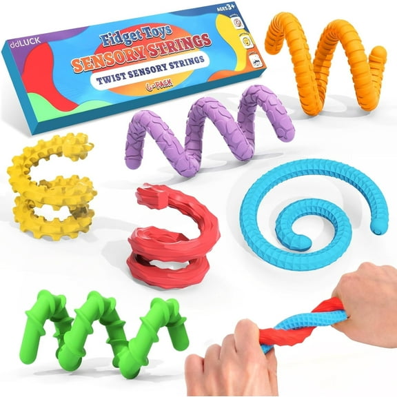 Ddluck Fidget Toys Silicone Sensory Sticks for Kids Ages 3 
