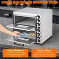 thumbnail image 6 of Double-Layer Commercial Electric Oven, 3600W Stainless Steel Baker with Auto Shut-Off, Handle, Removable Tray, Countertop Pizza Maker for Kitchen & Commercial Use, 6 of 8