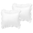 thumbnail image 1 of Unique Bargains Satin Pillowcase Ruffled Pillow Shams Silky Sateen Pillow Cases Covers, 1 of 8