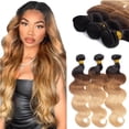 thumbnail image 1 of Paquetes de cabello humano de grado 12A (T1B/30/27 20"" 20"" 20"") Ombre Body Wave 3 paquetes de cabello humano 100% sin procesar virgen brasileño onda del cuerpo paquetes de tejido de cabello humano, 1 of 1