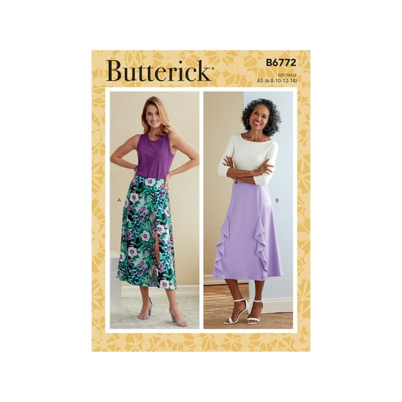 Butterick Sewing Pattern 6772 - Misses' Skirts, Size: F5 (16-18-20-22-24)