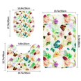 Bathroom Rugs Sets 3 Piece Floral Vintage Non Slip Washable Bath Mats
