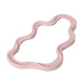 thumbnail image 3 of Espejo de mesa con borde irregular, decorativo para decoración del hogar, espejo de tocador artístico, montaje en pared para habitación de niñas, Rosa, 3 of 8