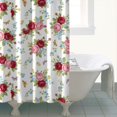 thumbnail image 4 of Pioneer Flower Floral Print Pattern Shower Curtain 72”x72", Bathroom Decorative Shower Curtain Set with 12 Hooks, Waterproof Washable, 4 of 6
