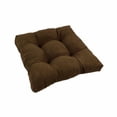 thumbnail image 6 of 19-inch Squared Microsuede Tufted Dining Chair Cushion - Saddle Brown, 6 of 7