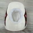 thumbnail image 5 of Biezeib Women’s Cowgirl Hat Breathable Wide Brim Flower Embroidery Sun Protection Straw Hat Sun Hat for Spring Summer, 5 of 6