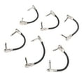 thumbnail image 1 of 6 Pcs Guitar Effect Pedal Cable 15cm 6 Inch Right Angle Patch Keyboard Cable Microphone Amplifier, 1 of 7